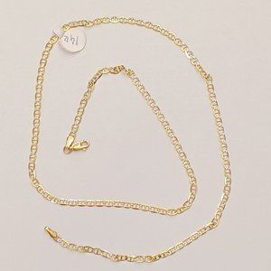 14kt solid gold mariner chain 22 inches